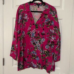 Escada Pink Floral Print Tunic